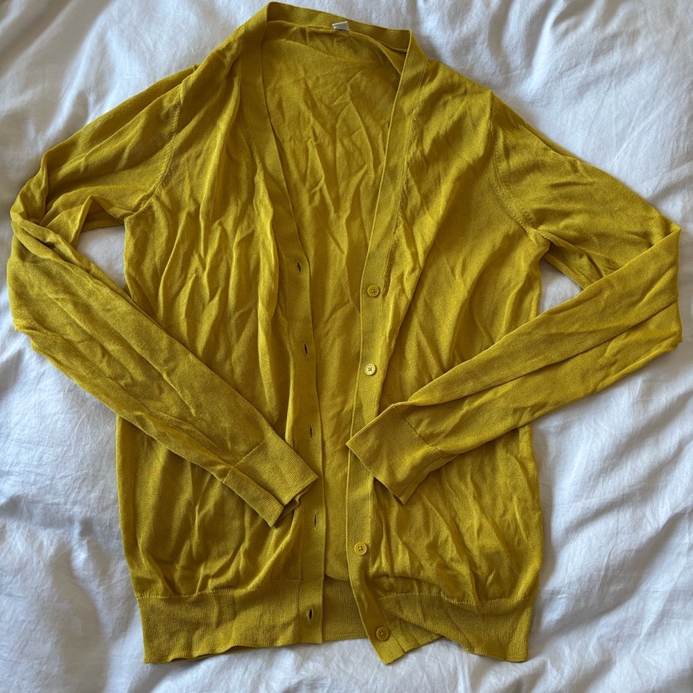 Uniqlo Airism Women's Cardigan Sweater chartreuse